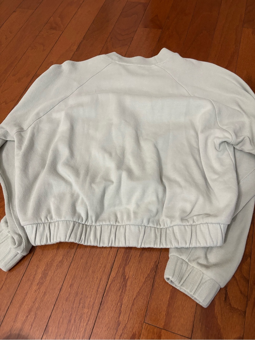 adidas light teal Gray Cropped Crewneck Sweatshirt - Picture 4 of 6